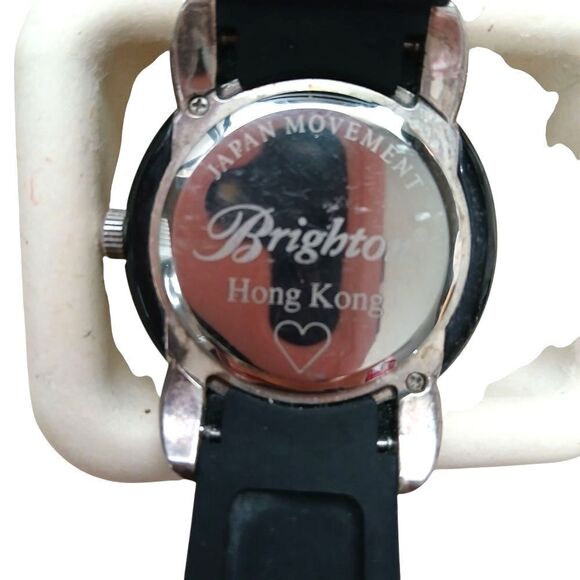 Vintage Brighton Watch- HONG KONG- Japan Swarovski Crystals Silver HTF RARE main image 5